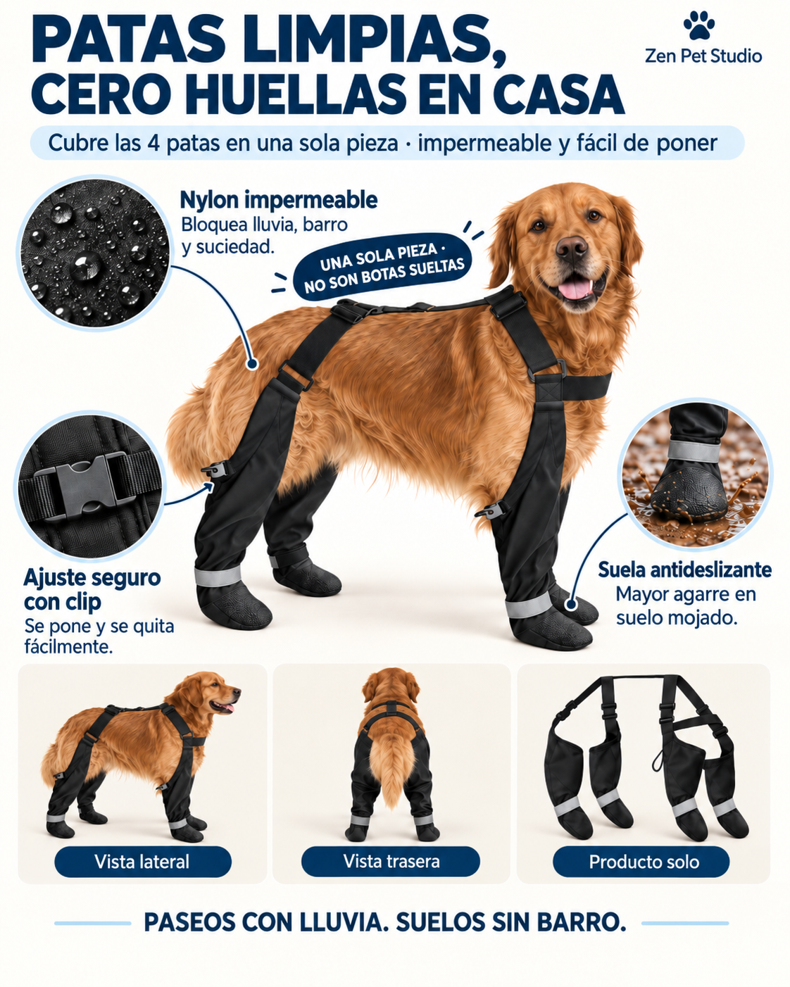 Cubrepatas Impermeables Antideslizantes para Perros